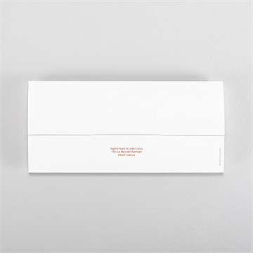 Faire-part mariage humour original pochette duo - Dos du faire-part