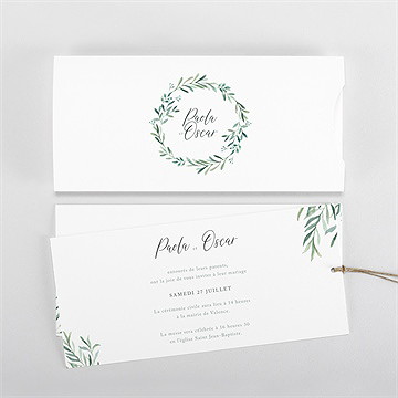 Faire-part mariage semer notre amour pochette duo - Vue d'ensemble