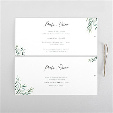 Faire-part mariage semer notre amour pochette duo - Cartes intérieures recto