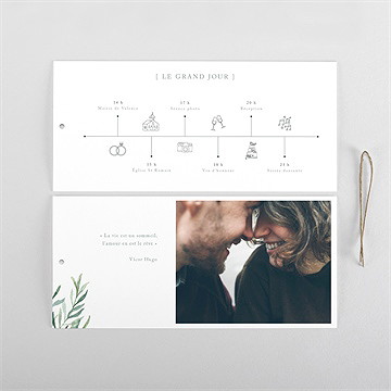 Faire-part mariage semer notre amour pochette duo - Cartes intérieures verso