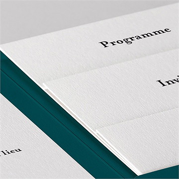 Faire-part mariage notre union pocketfold - Détail du faire-part