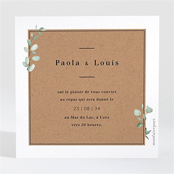 Carton d'invitation mariage encapsulés - Dos du carton