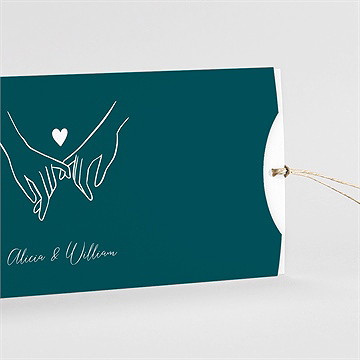 Faire-part mariage notre union pochette duo