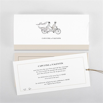 Faire-part mariage au vent pochette duo ! - Vue d'ensemble