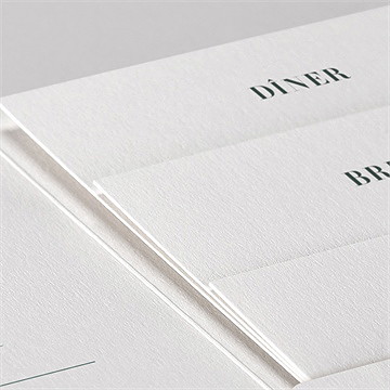 Faire-part mariage sculpture pocketfold - Détail du faire-part