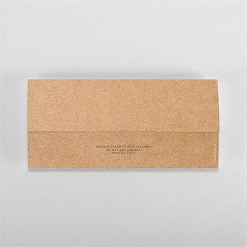 Faire-part mariage petite cocotte pochette duo - Dos du faire-part