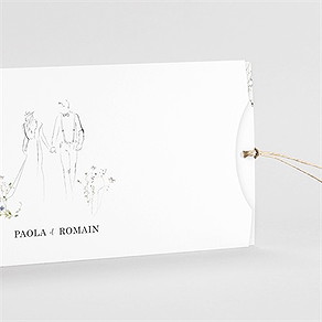 Faire-part mariage complicité pochette duo