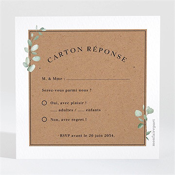 Carton réponse mariage encapsulés