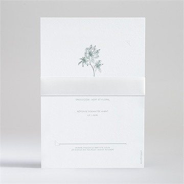 Faire-part mariage sculpture superposition - Dos du faire-part