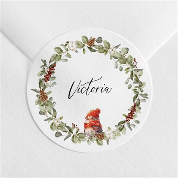 Sticker naissance oiseau d'hiver