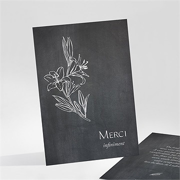 Remerciement décès lys