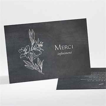 Remerciement décès lys paysage