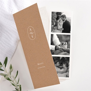 Remerciement mariage capsule champetre