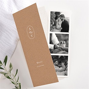 Remerciement mariage capsule champetre