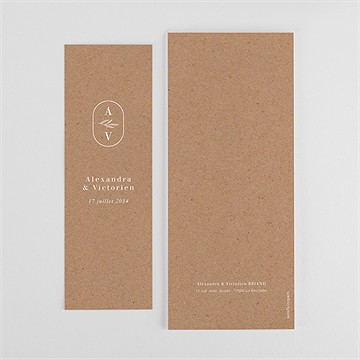 Remerciement mariage capsule champetre - Dos du faire-part