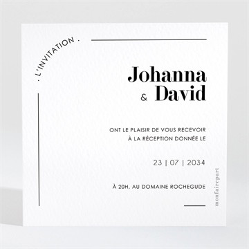 Carton d'invitation mariage tendance