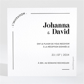 Carton d'invitation mariage tendance