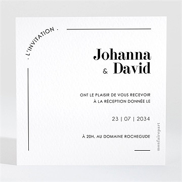 Carton d'invitation mariage tendance