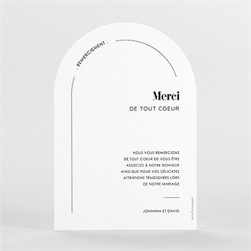 Remerciement mariage tendance - Dos du faire-part