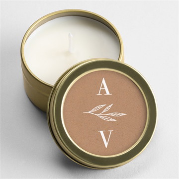 Bougie mariage capsule champetre