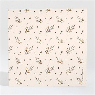 Carton d'invitation mariage virevoltant - Dos du carton