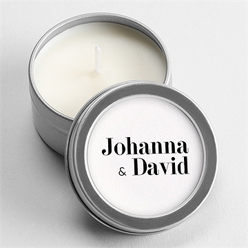 Bougie mariage tendance argent