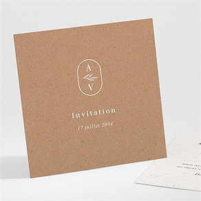 Carton d'invitation mariage capsule champetre