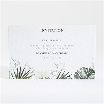 Carton d'invitation mariage tropical