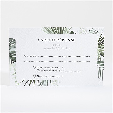 Carton réponse mariage tropical