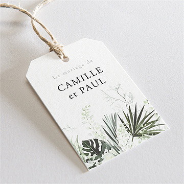 Etiquette mariage tropical