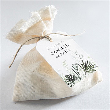 Etiquette mariage tropical - Mise en situation