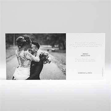 Remerciement mariage tropical - Dos de la carte