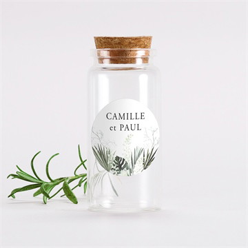 Mignonette mariage tropical argent