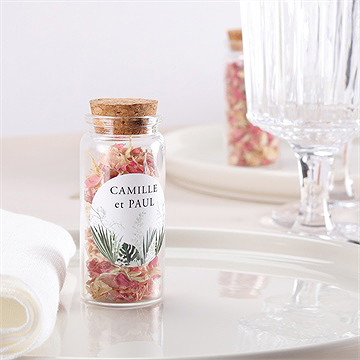 Mignonette mariage tropical sticker - Mise en situation