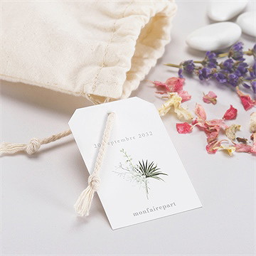 Pochon mariage  tropical - Mise en situation