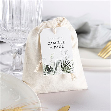 Pochon mariage  tropical - Mise en situation