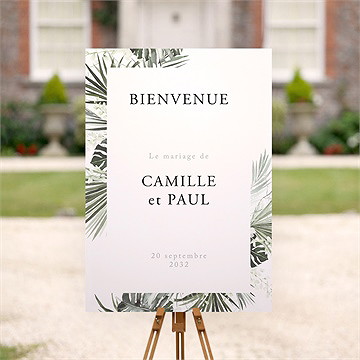 Panneau bienvenue tropical - Mise en situation