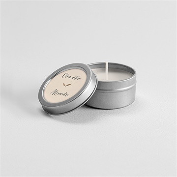 Bougie mariage virevoltant argent - Mise en situation