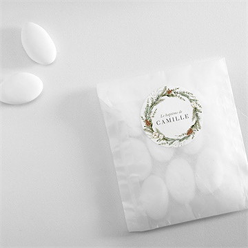 Sticker baptême l'hiver - Mise en situation