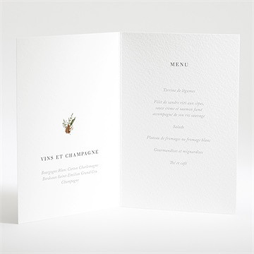 Menu baptême l'hiver - Intérieur du menu