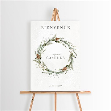 Panneau bienvenue l'hiver - Mise en situation