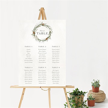 Plan de table baptême l'hiver - Mise en situation