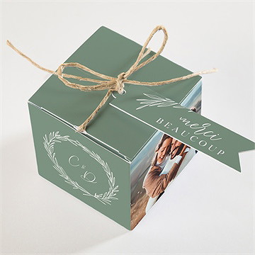 Boîte de dragées mariage tout pour toi - Dessus de la boîte