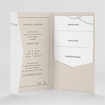 Faire-part mariage au vent pocketfold ! - Intérieur du faire-part