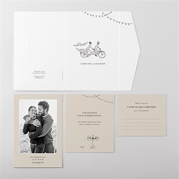 Faire-part mariage au vent pocketfold ! - Vue ensemble extérieur