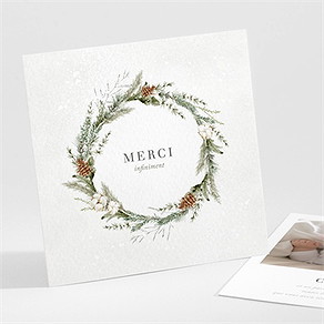 Remerciement baptême l'hiver
