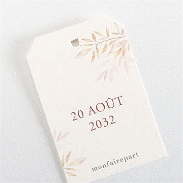 Etiquette mariage poésie boheme - Dos de l'étiquette