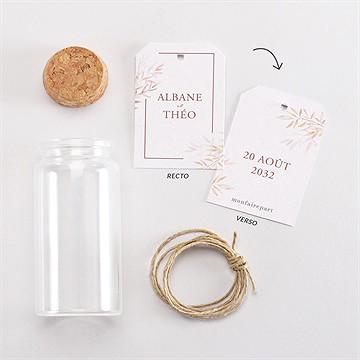 Mignonette mariage poésie boheme étiquette - Vue d'ensemble