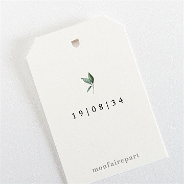 Etiquette mariage emeraude - Dos de l'étiquette