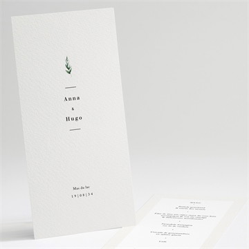 Menu mariage emeraude